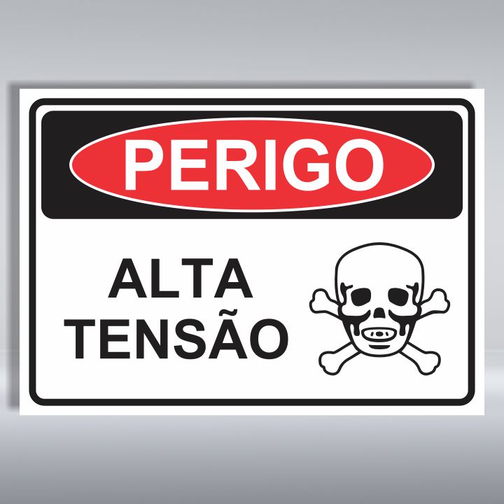 PLACA DE PERIGO | ALTA TENSÃO